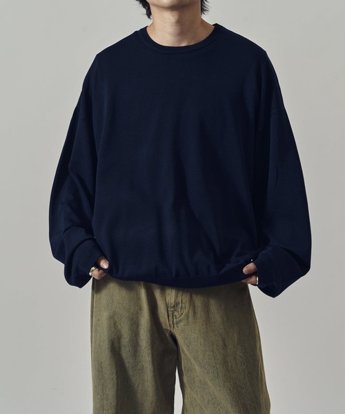 Lui's（ルイス）の「VIS/PO ボクシーニットソー（ニット/セーター・メンズ・グレー/ブラック/ネイビー・S/M）」の3枚目の写真