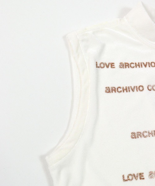 archivio（アルチビオ）の「<LADIES>ベロアノースリプルオーバー（タンクトップ・レディース・ブラック/ホワイト×ブラック/ホワイト×ゴールド・S/M/L）」の19枚目の写真
