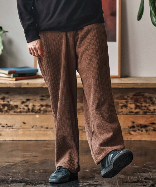CAMBIO(カンビオ)の「mp13968- Fleece Lining Knit Bonding Wide Straight Pants ワイドストレートパンツ(CAM25AW-015)(その他パンツ・メンズ・ブラック/ネイビー/ブラウン・L/M/S)」の11枚目の写真