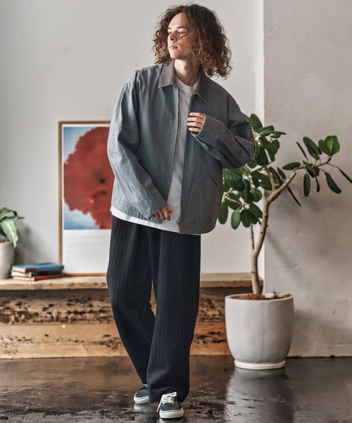 CAMBIO(カンビオ)の「mp13968- Fleece Lining Knit Bonding Wide Straight Pants ワイドストレートパンツ(CAM25AW-015)(その他パンツ・メンズ・ブラック/ネイビー/ブラウン・L/M/S)」の19枚目の写真