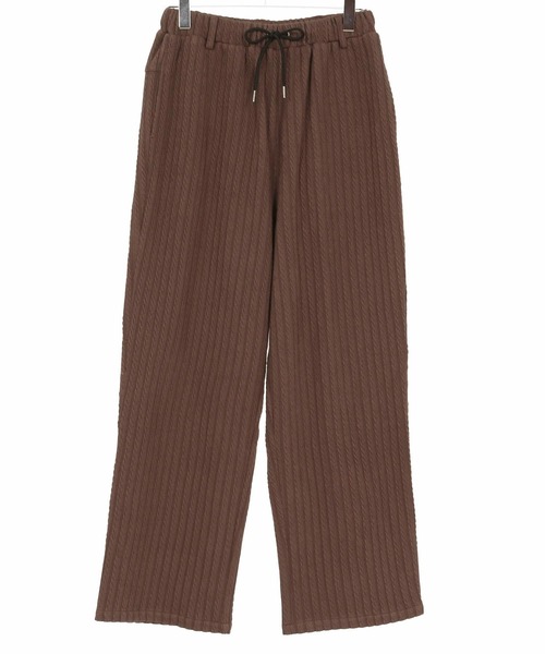 CAMBIO(カンビオ)の「mp13968- Fleece Lining Knit Bonding Wide Straight Pants ワイドストレートパンツ(CAM25AW-015)(その他パンツ・メンズ・ブラック/ネイビー/ブラウン・L/M/S)」の21枚目の写真