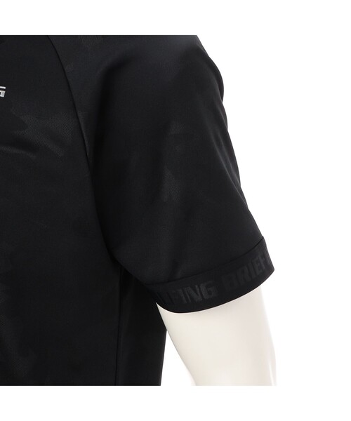 BRIEFING - ブリーフィング　MENS CAMO JQ HZ SHIRTS ブラックM MEN'S BG FLAG HIGHNECK（メンズBGフラッグハイネック
