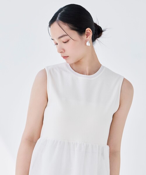 BIANCA(ビアンカ)の「【着回し抜群】ニットコンビワンピース(ワンピース・レディース・ブラック/オフホワイト・38)」の14枚目の写真