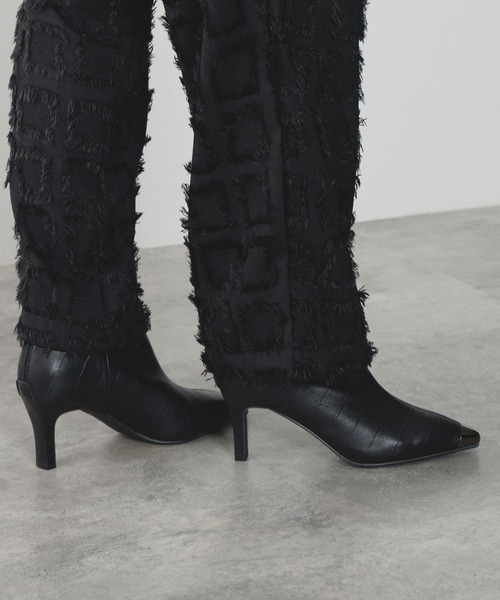 NICAL（ニカル）の「【NICAL】【本革】トゥキャップヒールショートブーツ/554400（ブーツ・レディース・グレー/ブラック・LARGE/MEDIUM/X-LARGE/SMALL）」の9枚目の写真