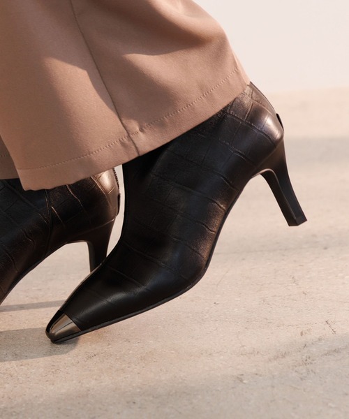 NICAL（ニカル）の「【NICAL】【本革】トゥキャップヒールショートブーツ/554400（ブーツ・レディース・グレー/ブラック・LARGE/MEDIUM/X-LARGE/SMALL）」の10枚目の写真