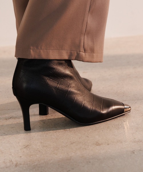 NICAL（ニカル）の「【NICAL】【本革】トゥキャップヒールショートブーツ/554400（ブーツ・レディース・グレー/ブラック・LARGE/MEDIUM/X-LARGE/SMALL）」の14枚目の写真