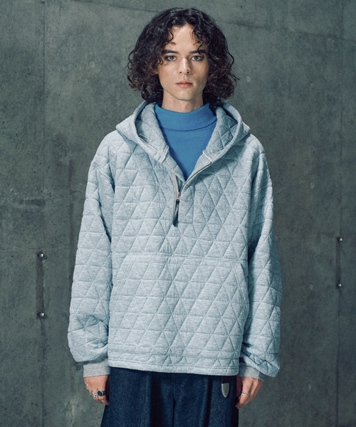CASPER JOHN（キャスパージョン）の「Quilted skipper zip parka / キルティングスキッパージップパーカー（パーカー・メンズ・ブラック/アイボリー/オレンジ・LARGE/MEDIUM/SMALL/X-SMALL）」の8枚目の写真