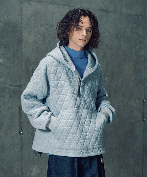 CASPER JOHN（キャスパージョン）の「Quilted skipper zip parka / キルティングスキッパージップパーカー（パーカー・メンズ・ブラック/アイボリー/オレンジ・LARGE/MEDIUM/SMALL/X-SMALL）」の9枚目の写真