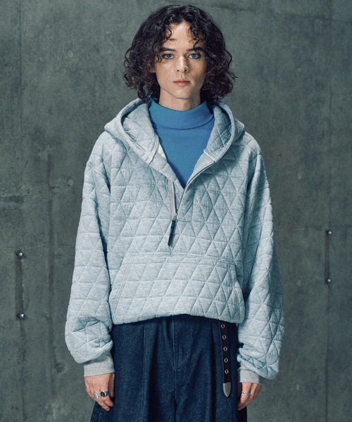 CASPER JOHN（キャスパージョン）の「Quilted skipper zip parka / キルティングスキッパージップパーカー（パーカー・メンズ・ブラック/アイボリー/オレンジ・LARGE/MEDIUM/SMALL/X-SMALL）」の10枚目の写真