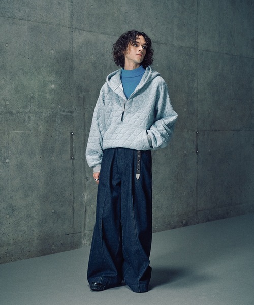 CASPER JOHN（キャスパージョン）の「Quilted skipper zip parka / キルティングスキッパージップパーカー（パーカー・メンズ・ブラック/アイボリー/オレンジ・LARGE/MEDIUM/SMALL/X-SMALL）」の15枚目の写真