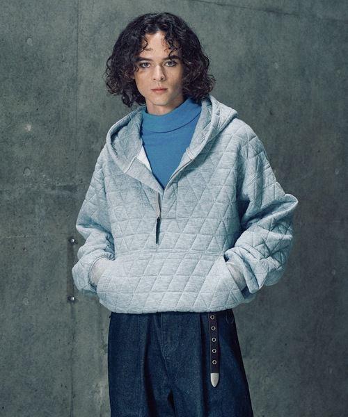 CASPER JOHN（キャスパージョン）の「Quilted skipper zip parka / キルティングスキッパージップパーカー（パーカー・メンズ・ブラック/アイボリー/オレンジ・LARGE/MEDIUM/SMALL/X-SMALL）」の11枚目の写真