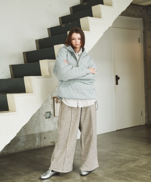 CASPER JOHN（キャスパージョン）の「Quilted skipper zip parka / キルティングスキッパージップパーカー（パーカー・メンズ・ブラック/アイボリー/オレンジ・LARGE/MEDIUM/SMALL/X-SMALL）」の6枚目の写真