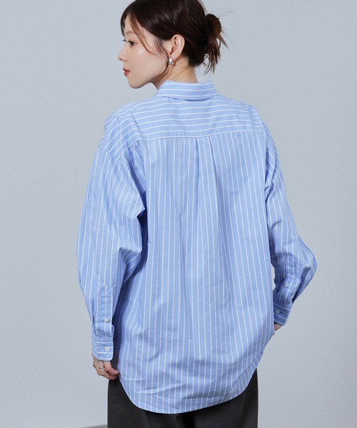 POLO BCS（ポロ ビーシーエス）の「POLO British Country Spirit ワンポイント刺繍オーバーシャツ（シャツ/ブラウス・レディース・ブルー/オフホワイト/ベージュ/ブラック・M/L）」の13枚目の写真