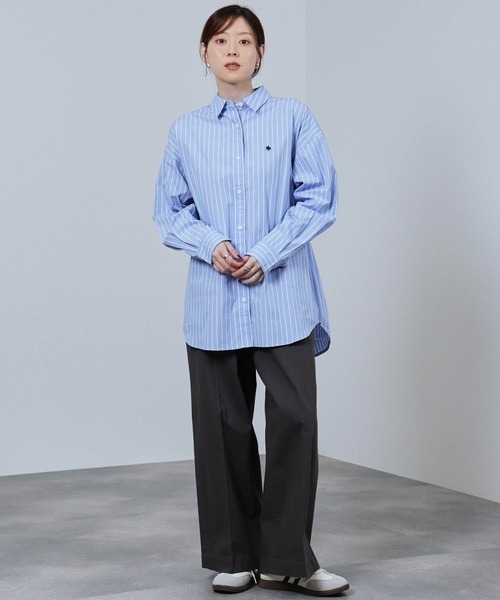 POLO BCS（ポロ ビーシーエス）の「POLO British Country Spirit ワンポイント刺繍オーバーシャツ（シャツ/ブラウス・レディース・ブルー/オフホワイト/ベージュ/ブラック・M/L）」の14枚目の写真