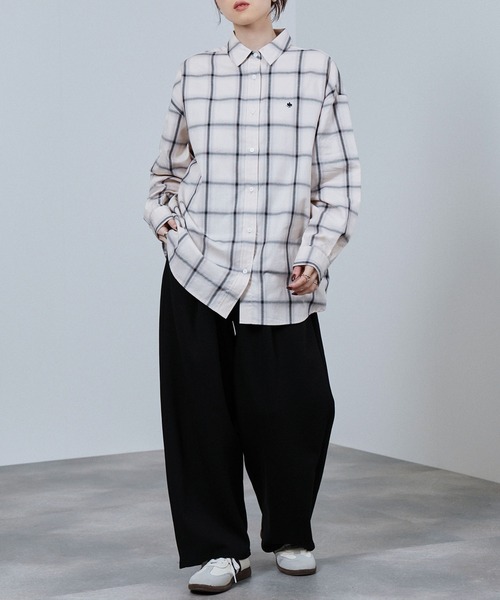 POLO BCS（ポロ ビーシーエス）の「POLO British Country Spirit ワンポイント刺繍オーバーシャツ（シャツ/ブラウス・レディース・ブルー/オフホワイト/ベージュ/ブラック・M/L）」の16枚目の写真