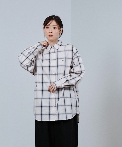 POLO BCS（ポロ ビーシーエス）の「POLO British Country Spirit ワンポイント刺繍オーバーシャツ（シャツ/ブラウス・レディース・ブルー/オフホワイト/ベージュ/ブラック・M/L）」の17枚目の写真