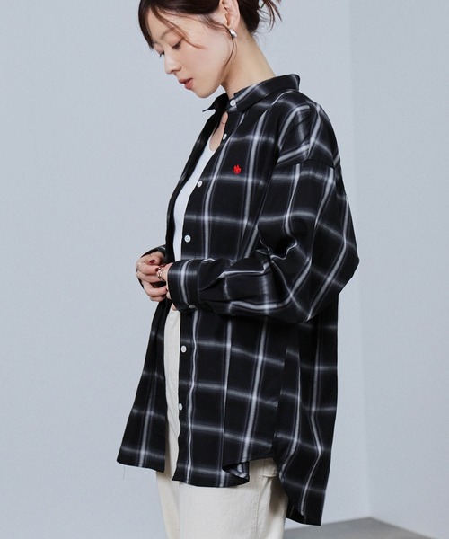 POLO BCS（ポロ ビーシーエス）の「POLO British Country Spirit ワンポイント刺繍オーバーシャツ（シャツ/ブラウス・レディース・ブルー/オフホワイト/ベージュ/ブラック・M/L）」の20枚目の写真