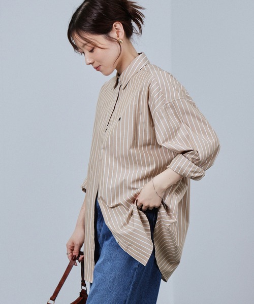 POLO BCS（ポロ ビーシーエス）の「POLO British Country Spirit ワンポイント刺繍オーバーシャツ（シャツ/ブラウス・レディース・ブルー/オフホワイト/ベージュ/ブラック・M/L）」の22枚目の写真