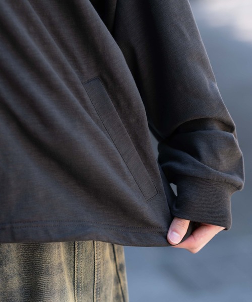 WEGO（ウィゴー）の「WEGO/スラブチェックロゴジップパーカー（パーカー・メンズ・チャコールグレー/ワイン・LARGE/MEDIUM）」の10枚目の写真