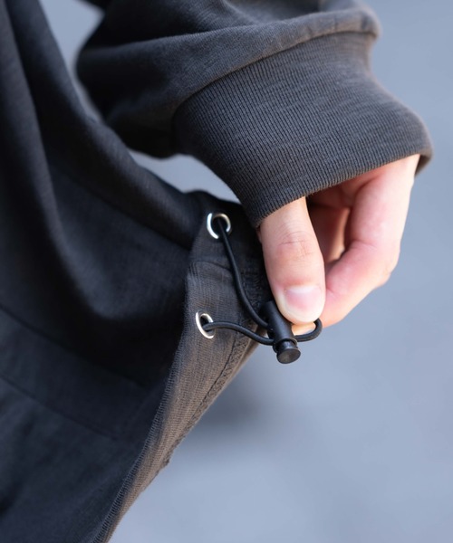 WEGO（ウィゴー）の「WEGO/スラブチェックロゴジップパーカー（パーカー・メンズ・チャコールグレー/ワイン・LARGE/MEDIUM）」の11枚目の写真