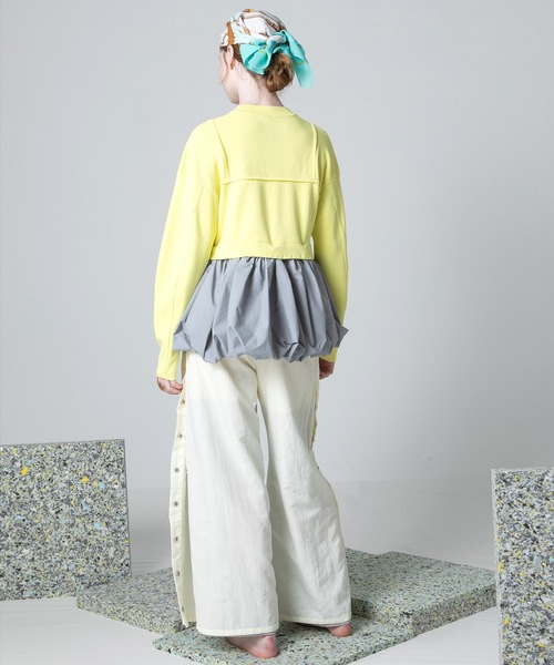 AULA AILA（アウラアイラ）の「パッチワークレースレイヤードワイドパンツ（その他パンツ・レディース・オフホワイト/ブラック/ピンク・0/1）」の10枚目の写真