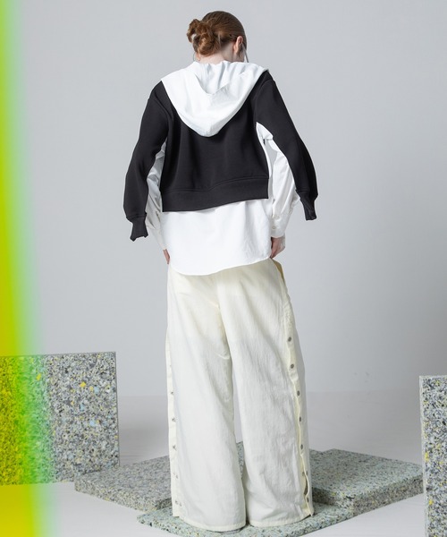 AULA AILA（アウラアイラ）の「パッチワークレースレイヤードワイドパンツ（その他パンツ・レディース・オフホワイト/ブラック/ピンク・0/1）」の18枚目の写真