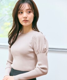 パフスリーブ ニット プルオーバー