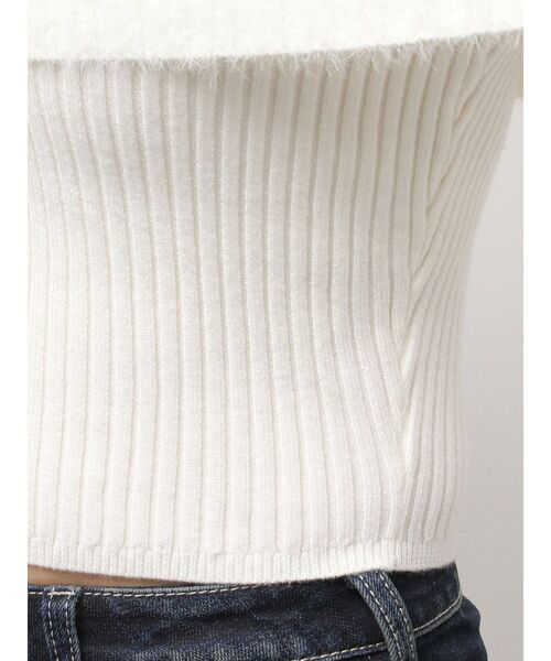 GYDA（ジェイダ）の「mix materialオフショルニットトップス（ニット/セーター・レディース・レッド/ブラック/オフホワイト・FREE）」の22枚目の写真