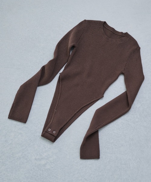 19aw INSCRIRE リブニットボディースーツ AIC. ニット セーター リブニットボディスーツ レディース : ZOZOTOWN