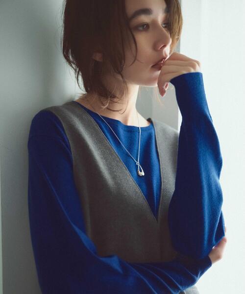 OPAQUE.CLIP（オペークドットクリップ）の「ウールライクジャンパードレス【洗濯機洗い可】（ワンピース・レディース・チャコールグレー/ベージュ/キャメル・40/38/36/42）」の5枚目の写真