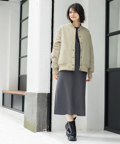 OPAQUE.CLIP（オペークドットクリップ）の「ウールライクジャンパードレス【洗濯機洗い可】（ワンピース・レディース・チャコールグレー/ベージュ/キャメル・40/38/36/42）」の12枚目の写真