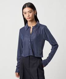 EMMEL REFINES | ＜EMMEL REFINES＞EM ベロア エリボタン ロングスリーブ(Tシャツ/カットソー)