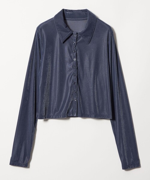 EMMEL REFINES(エメルリファインズ)の「<EMMEL REFINES>EM ベロア エリボタン ロングスリーブ(Tシャツ/カットソー・レディース・ロイヤルブルー/ダークブラウン・FREE)」の8枚目の写真