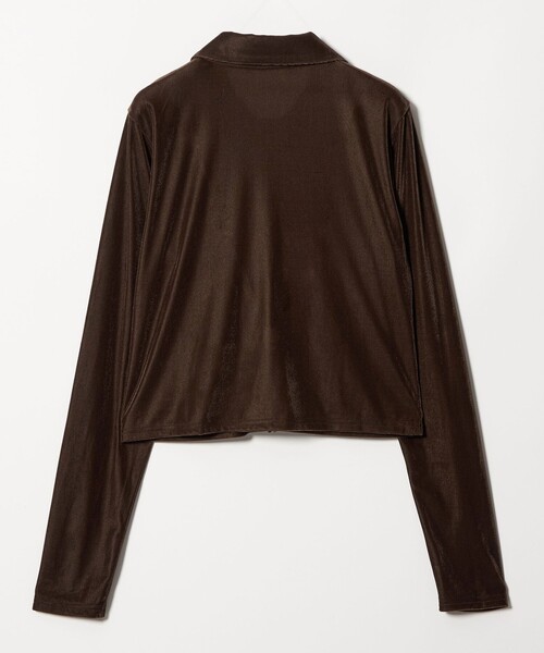 EMMEL REFINES(エメルリファインズ)の「<EMMEL REFINES>EM ベロア エリボタン ロングスリーブ(Tシャツ/カットソー・レディース・ロイヤルブルー/ダークブラウン・FREE)」の15枚目の写真