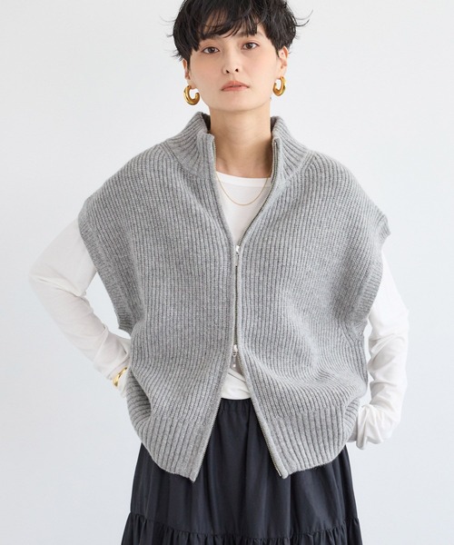 BARNYARDSTORM / 畦編みZIPベスト BARNYARDSTORM｜畦編みZIPベスト | Rakuten Fashion(楽天ファッション