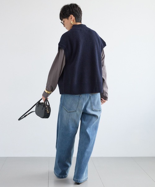 BARNYARDSTORM（バンヤードストーム）の「BARNYARDSTORM / 畦編みZIPベスト（ベスト・レディース・グレー/ネイビー・FREE）」の11枚目の写真