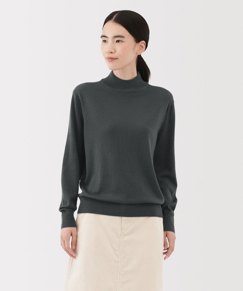 婦人 洗えるウールハイゲージハイネックセーター（ニット/セーター