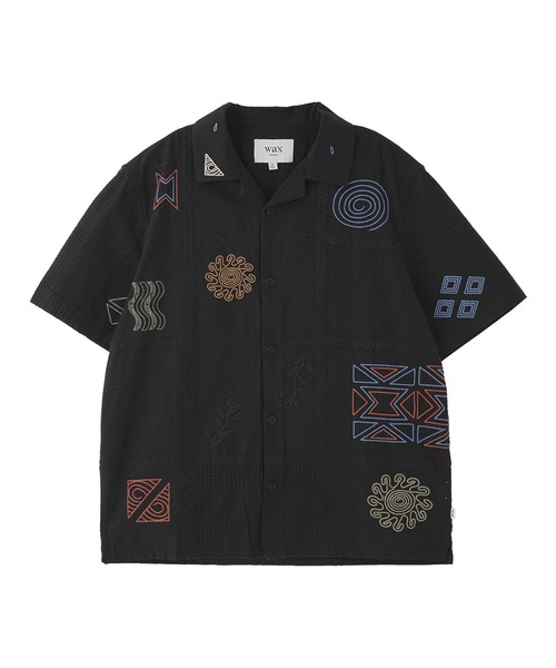styles(スタイルス)の「WAX LONDON DIDCOT DOODLE EMBROIDERY SS25-SSS-DID-BRX-NML(シャツ/ブラウス・メンズ・ネイビー・M)」の1枚目の写真