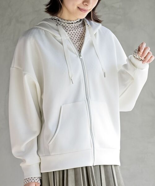 rps（アールピーエス）の「ダンボールドルマンジップパーカー（パーカー・レディース・アイボリー/チャコールグレー/モカ・フリー）」の3枚目の写真