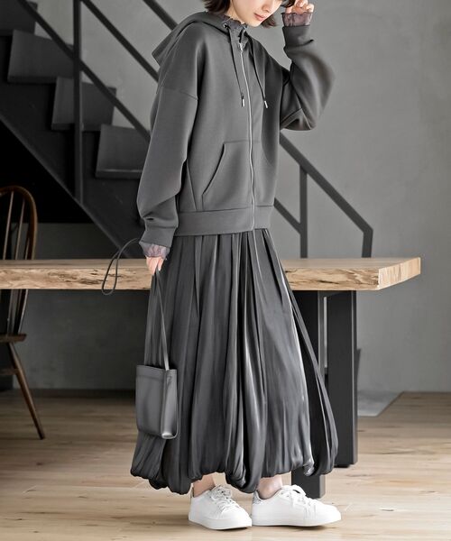 rps（アールピーエス）の「ダンボールドルマンジップパーカー（パーカー・レディース・アイボリー/チャコールグレー/モカ・フリー）」の21枚目の写真