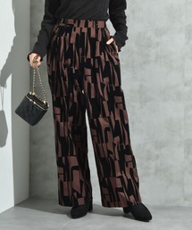 INTERPLANET | ツイルクロスフロッキー幾何柄パンツ(その他パンツ)