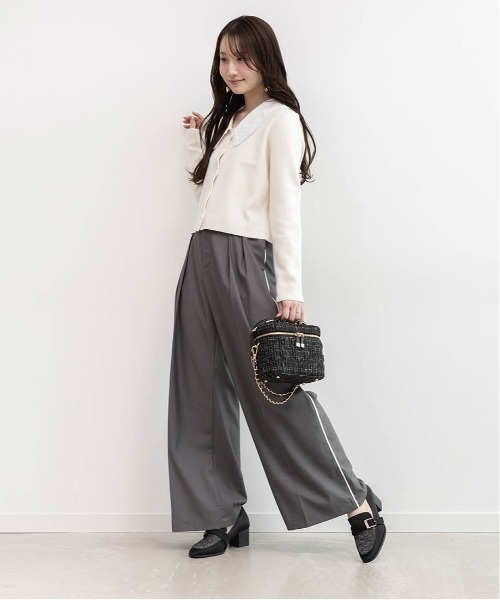 RANDA(ランダ)の「ギボシバックルヒールアップローファー(ローファー・レディース・ダークブラウン/チェック/ブラック・M/L/LL/S)」の10枚目の写真