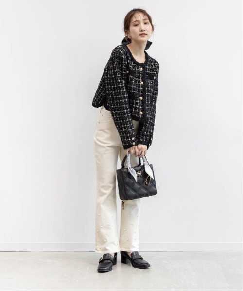 RANDA(ランダ)の「ギボシバックルヒールアップローファー(ローファー・レディース・ダークブラウン/チェック/ブラック・M/L/LL/S)」の20枚目の写真