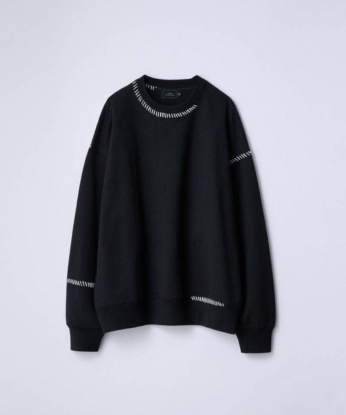 SLICK(スリック)の「【SLICK/スリック】Compact Fleece Embroidery Sweatshirt /コンパクトフリースエンブロイダリースウェット / ヘビィーウェイト(スウェット・メンズ・ブラック/ライトグレー/スミクロ・1/2/3)」の8枚目の写真