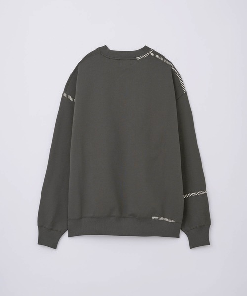 SLICK(スリック)の「【SLICK/スリック】Compact Fleece Embroidery Sweatshirt /コンパクトフリースエンブロイダリースウェット / ヘビィーウェイト(スウェット・メンズ・ブラック/ライトグレー/スミクロ・1/2/3)」の12枚目の写真