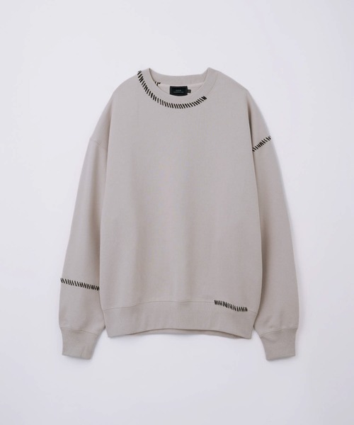 SLICK(スリック)の「【SLICK/スリック】Compact Fleece Embroidery Sweatshirt /コンパクトフリースエンブロイダリースウェット / ヘビィーウェイト(スウェット・メンズ・ブラック/ライトグレー/スミクロ・1/2/3)」の7枚目の写真