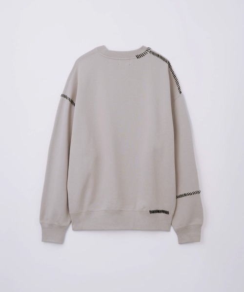 SLICK(スリック)の「【SLICK/スリック】Compact Fleece Embroidery Sweatshirt /コンパクトフリースエンブロイダリースウェット / ヘビィーウェイト(スウェット・メンズ・ブラック/ライトグレー/スミクロ・1/2/3)」の4枚目の写真