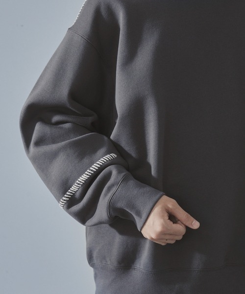 SLICK(スリック)の「【SLICK/スリック】Compact Fleece Embroidery Sweatshirt /コンパクトフリースエンブロイダリースウェット / ヘビィーウェイト(スウェット・メンズ・ブラック/ライトグレー/スミクロ・1/2/3)」の20枚目の写真