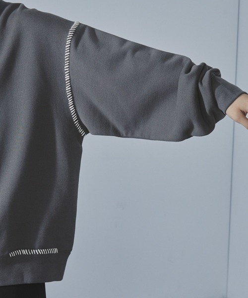SLICK(スリック)の「【SLICK/スリック】Compact Fleece Embroidery Sweatshirt /コンパクトフリースエンブロイダリースウェット / ヘビィーウェイト(スウェット・メンズ・ブラック/ライトグレー/スミクロ・1/2/3)」の19枚目の写真