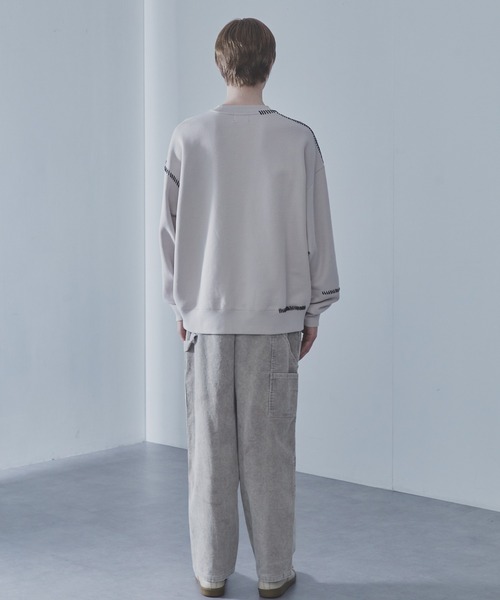 SLICK(スリック)の「【SLICK/スリック】Compact Fleece Embroidery Sweatshirt /コンパクトフリースエンブロイダリースウェット / ヘビィーウェイト(スウェット・メンズ・ブラック/ライトグレー/スミクロ・1/2/3)」の21枚目の写真